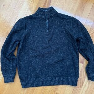 Chaps Men's Black Zip-Up Sweater